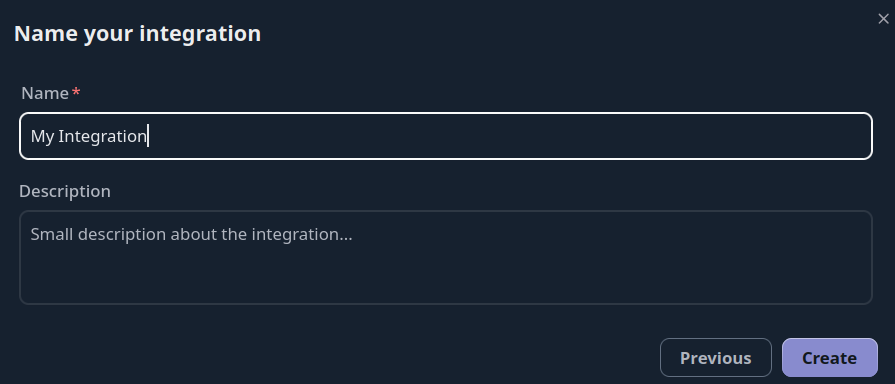 F5 Integration Creation Screen